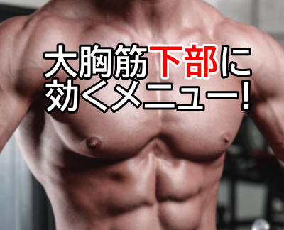 大胸筋 下部