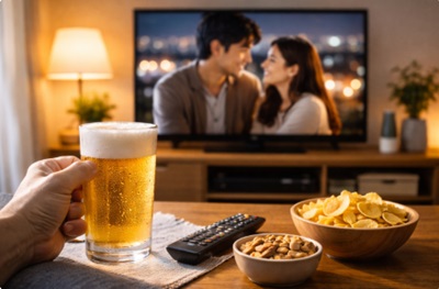 ビールとドラマ鑑賞