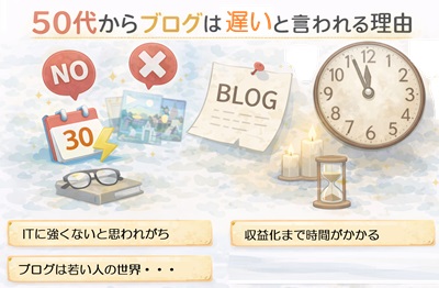 50代からブログは遅いと言われる理由