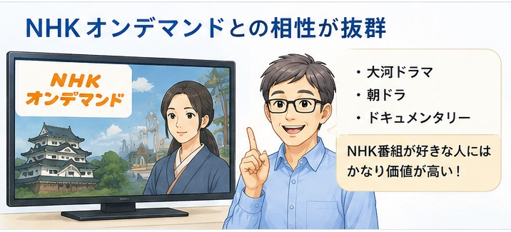 U-NEXTはNHKオンデマンドと相性が良い